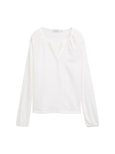 T-shirt fabric mix blouse