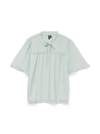 VMLEAH SS LACE TOP WVN GA NOOS