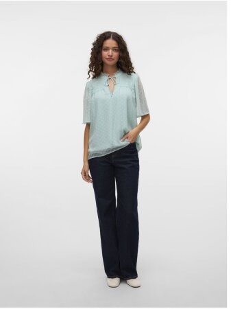 VMLEAH SS LACE TOP WVN GA NOOS
