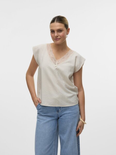 VMSAFA SL V-NECK LACE TOP WVN GA NO