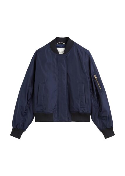 Canvas blouson, knitted details, zi