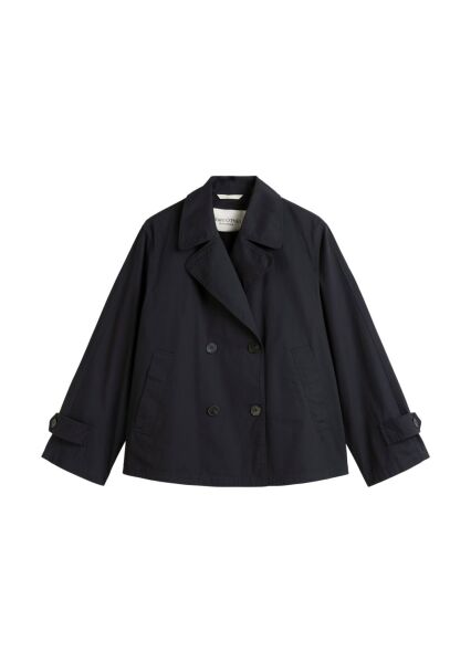 Cotton caban, lapel collar, welt po