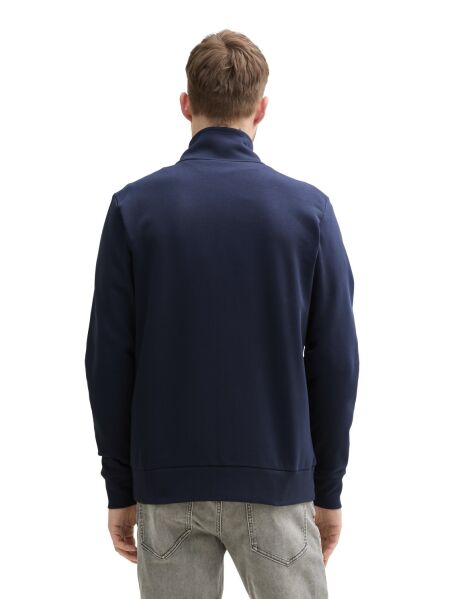 printed stand-up sweat jacket