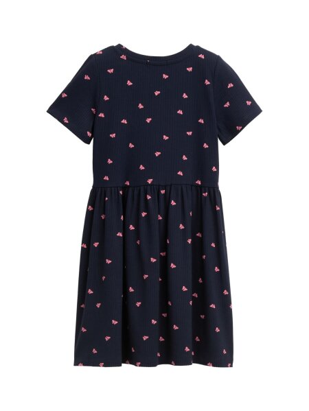 all over printed rib dress