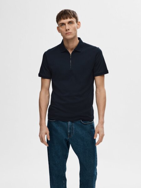 SLHFAVE ZIP SS POLO NOOS