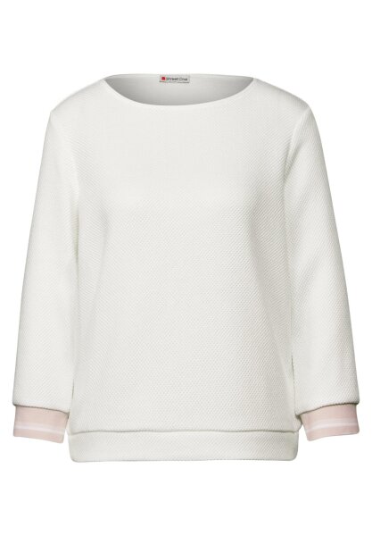 fine knit look shirt w. stripe
