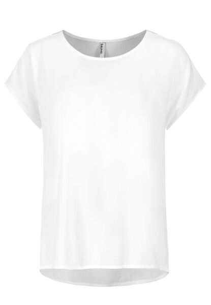 DOB Bluse, Rundhals mit Piping, übe