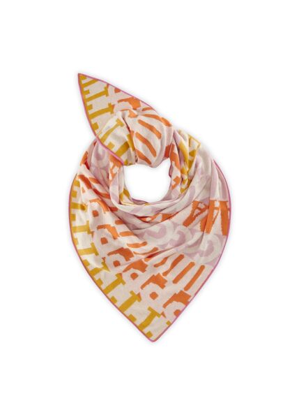 KNIT TRIANGLE COTTON/POLYACRYL LETT
