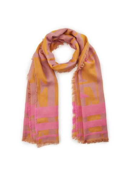 JACQUARD SCARF COTTON MIX LETTER F
