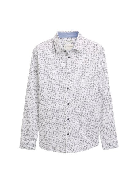 fitted printed stretch shirt