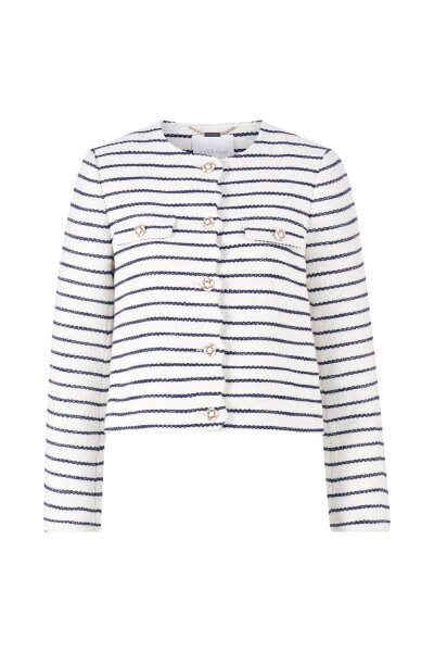 Boxy jacket with scalloped edges
