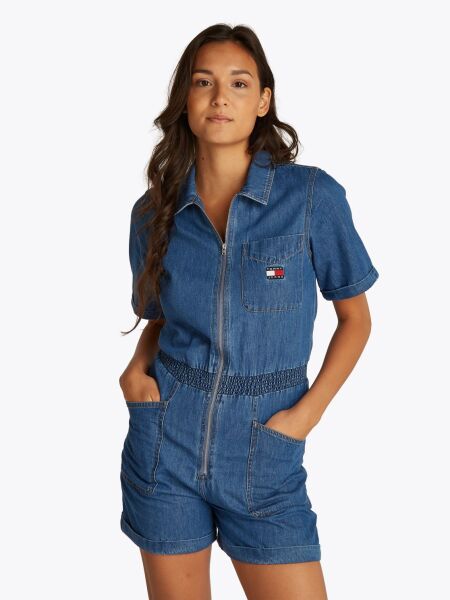 TJW LT DENIM PLAYSUIT