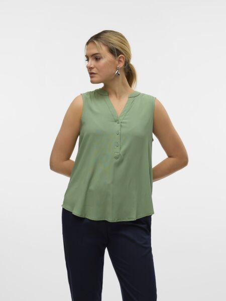 VMBELLA SL V-NECK TOP WVN GA NOOS