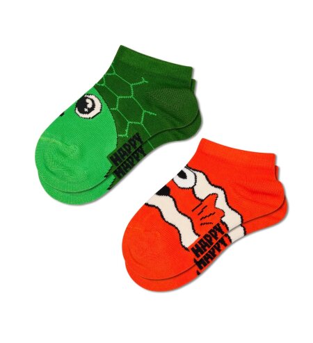 Kids 2-Pack Turtle Low Socks