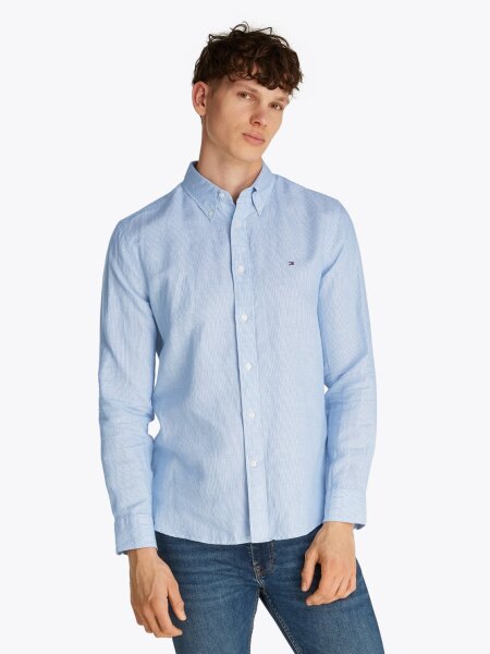 LINEN BLEND FINE STRIPE RF SHIRT