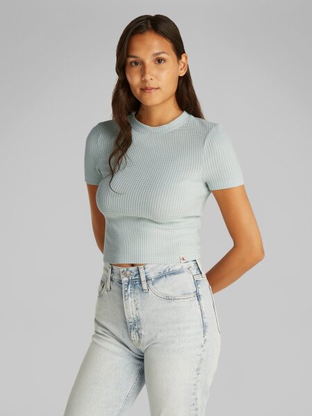 WAFFLE SHORT SLEEVE FITTED TEE