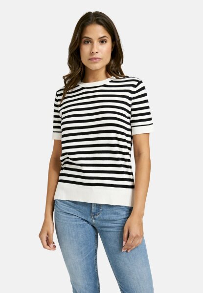 STRIPED HALF SLV PULLOVER