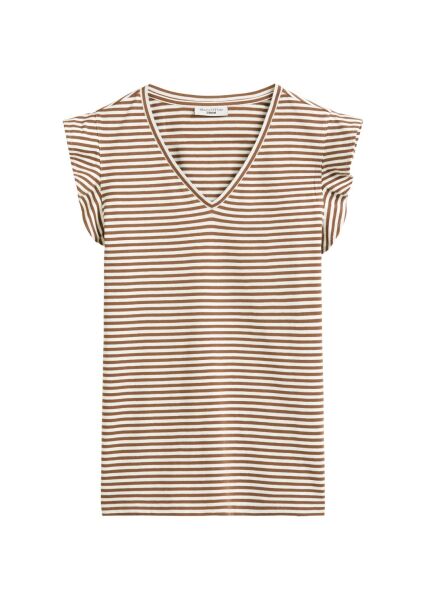 T-Shirt, SLL, Ruffles, YD Stripe, V