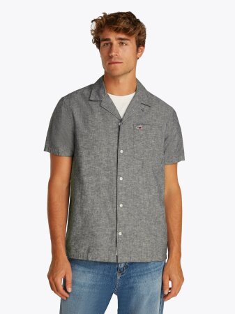TJM LINEN BLEND CAMP SS EXT