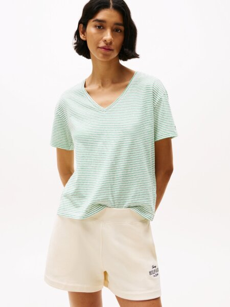 MODERN CO LINEN V-NK SS