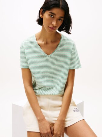 MODERN CO LINEN V-NK SS