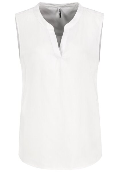 DOB Bluse, ohne Ärmel, Rundhals mit