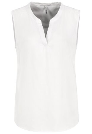 DOB Bluse, ohne &Auml;rmel, Rundhals mit