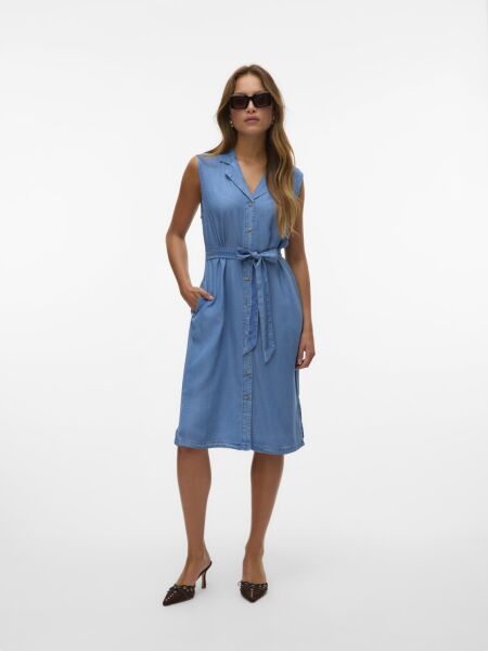 VMBREE SL BLK SHIRT TENCEL DRESS GA