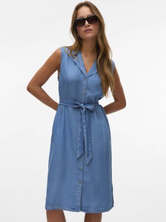 VMBREE SL BLK SHIRT TENCEL DRESS GA