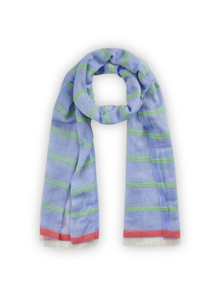 WOVEN SCARF COTTON GRAPHIC STRIPES