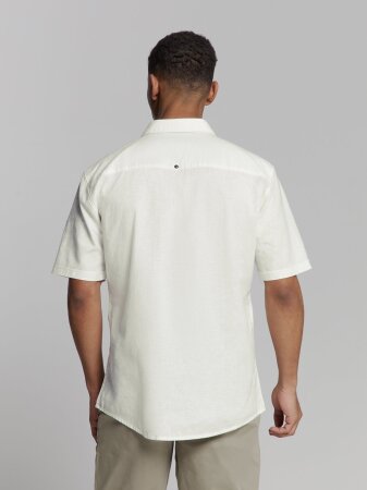 Shirt Short Sleeve Solid With Linen