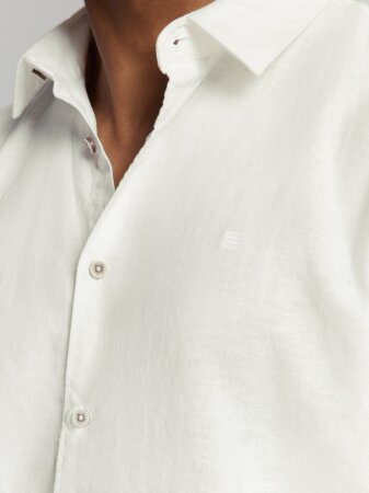 Shirt Short Sleeve Solid With Linen