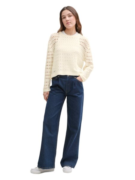 open knit pullover