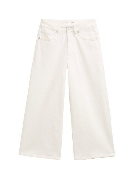 white wide leg denim