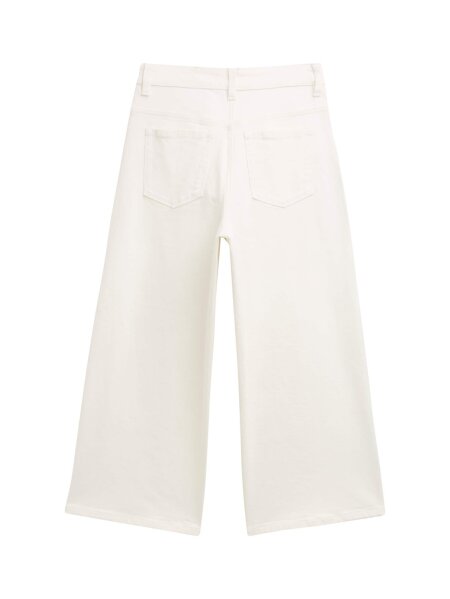 white wide leg denim