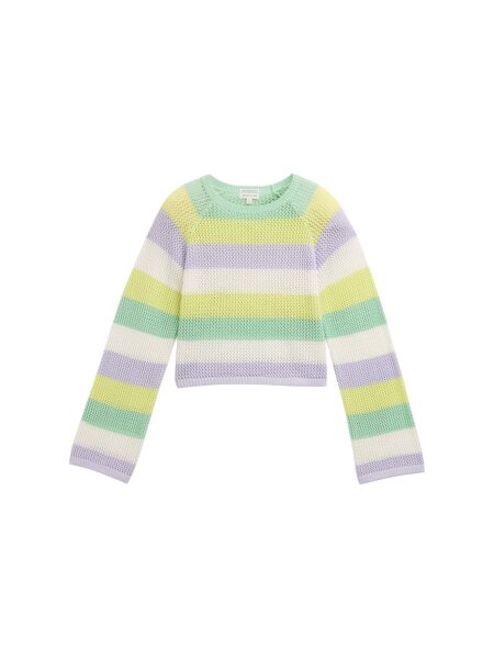 striped knit pullover