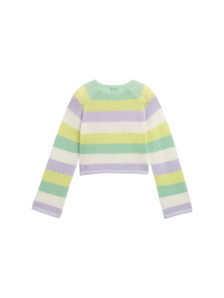 striped knit pullover