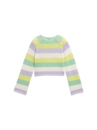 striped knit pullover