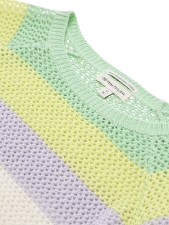 striped knit pullover