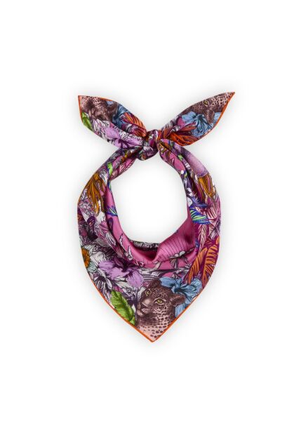 NICKI SILK JUNGLE pink-53X53CM