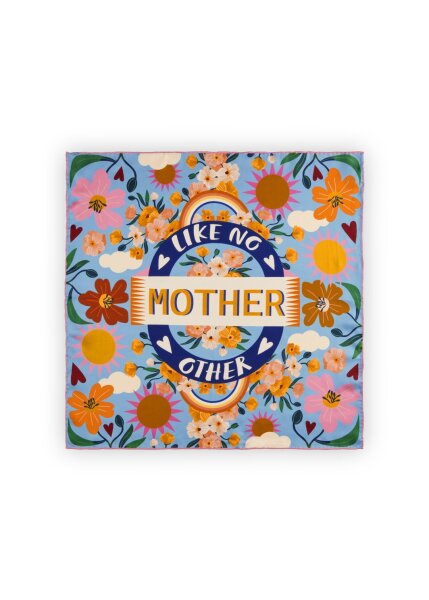 NICKI SILK MOTHER QUOTE blau-53X53C