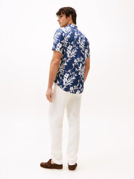 LINEN TROPICAL PRT SS RF SHIRT