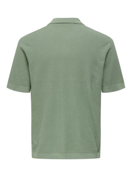 ONSTONY REG 12 SS WAFFLE POLO KNIT