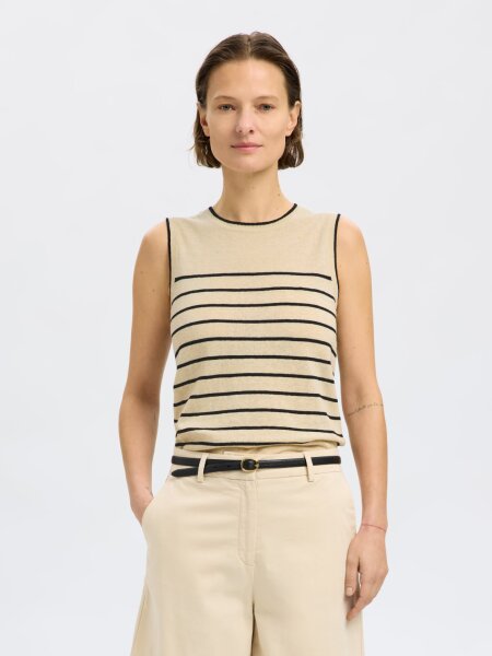 SLFESTHER SL CONTRAST KNIT TOP