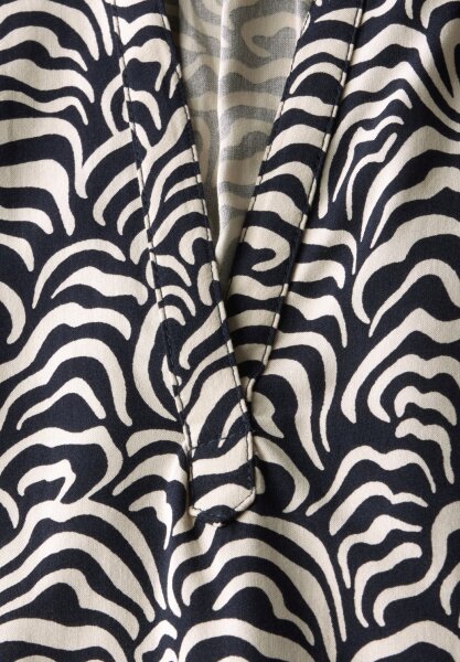 printed mat-mix shirt w.button