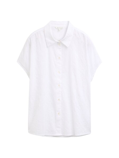 blouse shirt with schiffli emb