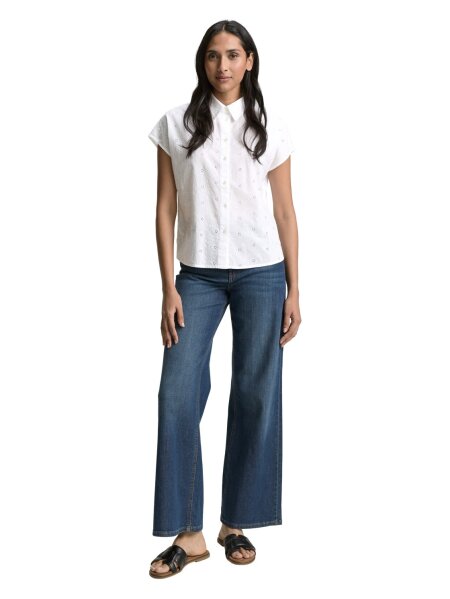 blouse shirt with schiffli emb