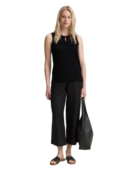 Top fabric mix crew neck
