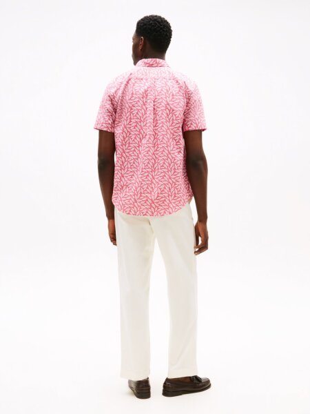 LINEN BLEND PRINT S/S RF SHIRT