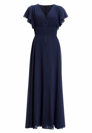 Chiffon Jumpsuit mit &Uuml;berrock und V